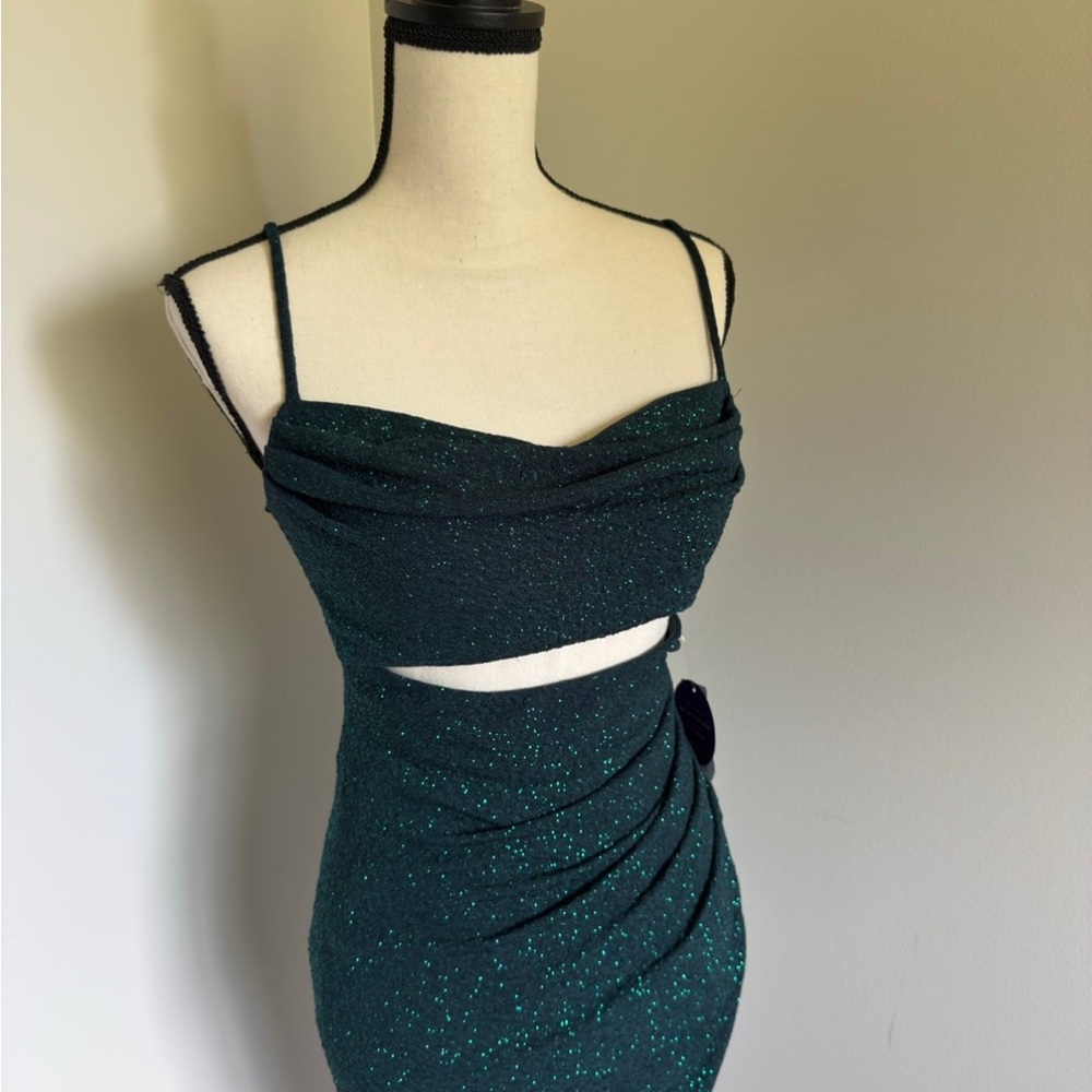 Windsor Green Glitter Cutout Dress